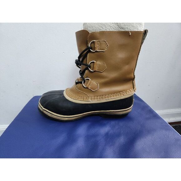 Sorel Men Brown Tan w/Drawstring Laces Waterproof Snow Suede Boots size 6 main image 8